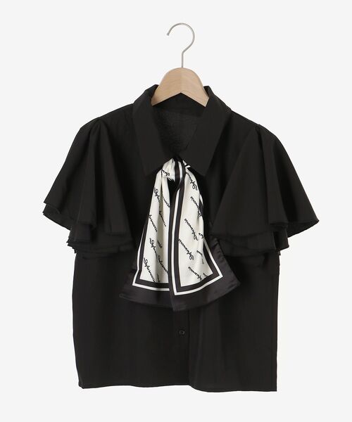 MAJESTIC LEGON（マジェスティックレゴン）の「スカーフリボンセットシャツ（シャツ/ブラウス・レディース・ブラック/オフホワイト/ホワイト系その他・MEDIUM）」の8枚目の写真