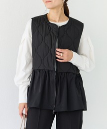 ペプラムキルティングベスト