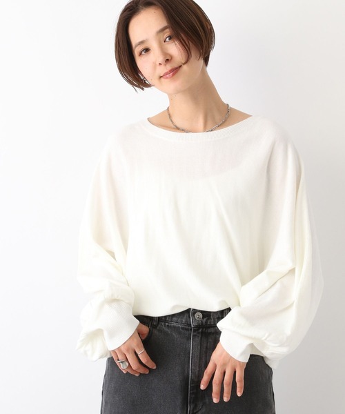 LEPSIM（レプシィム）の「14ゲージボリュームショートプルオーバー　183621（ニット/セーター・レディース・ダークブラウン/グリーン/ブラック/オフホワイト/ブルー/ホワイト・FREE）」の3枚目の写真