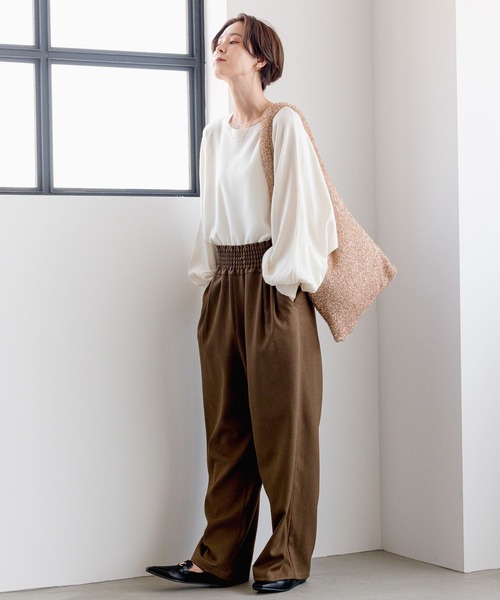 LEPSIM（レプシィム）の「14ゲージボリュームショートプルオーバー　183621（ニット/セーター・レディース・ダークブラウン/グリーン/ブラック/オフホワイト/ブルー/ホワイト・FREE）」の22枚目の写真