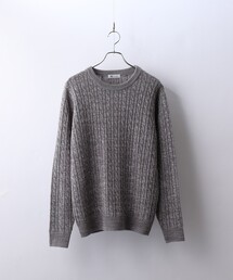◆【WEB限定】ケーブルクルーネックニットプルオーバー