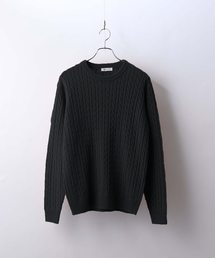 ◆【WEB限定】ケーブルクルーネックニットプルオーバー