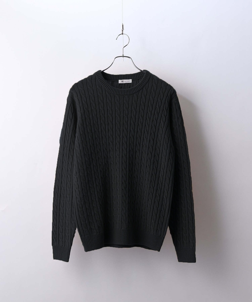 tk.TAKEO KIKUCHI(ティーケータケオキクチ)の「◆【WEB限定】ケーブルクルーネックニットプルオーバー(ニット/セーター・メンズ・オフホワイト/ボルドー/グレー系4/ブルー系その他/モスグリーン/ブラック・04/03/02/01)」の5枚目の写真