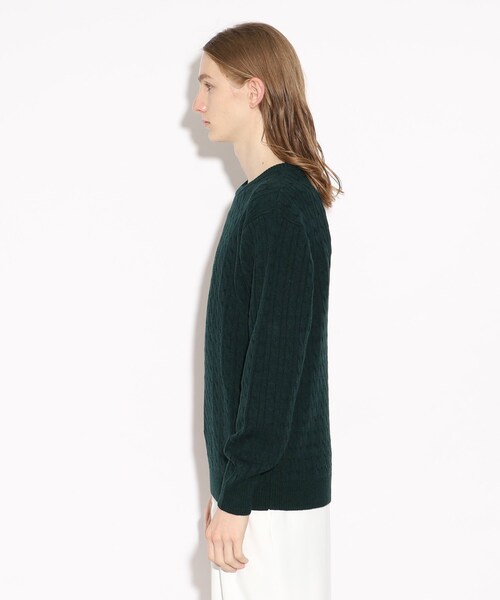 tk.TAKEO KIKUCHI(ティーケータケオキクチ)の「◆【WEB限定】ケーブルクルーネックニットプルオーバー(ニット/セーター・メンズ・オフホワイト/ボルドー/グレー系4/ブルー系その他/モスグリーン/ブラック・04/03/02/01)」の9枚目の写真