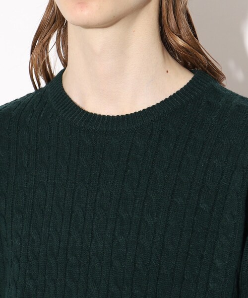 tk.TAKEO KIKUCHI(ティーケータケオキクチ)の「◆【WEB限定】ケーブルクルーネックニットプルオーバー(ニット/セーター・メンズ・オフホワイト/ボルドー/グレー系4/ブルー系その他/モスグリーン/ブラック・04/03/02/01)」の11枚目の写真