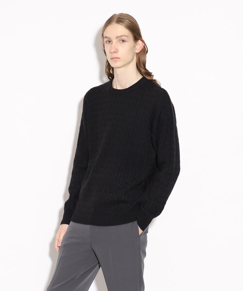 tk.TAKEO KIKUCHI(ティーケータケオキクチ)の「◆【WEB限定】ケーブルクルーネックニットプルオーバー(ニット/セーター・メンズ・オフホワイト/ボルドー/グレー系4/ブルー系その他/モスグリーン/ブラック・04/03/02/01)」の18枚目の写真