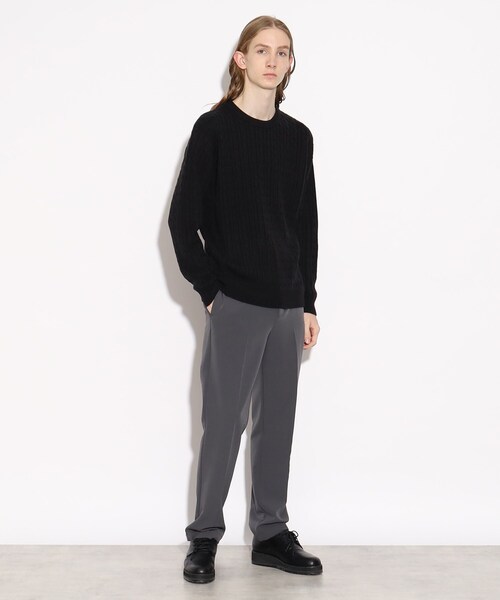 tk.TAKEO KIKUCHI(ティーケータケオキクチ)の「◆【WEB限定】ケーブルクルーネックニットプルオーバー(ニット/セーター・メンズ・オフホワイト/ボルドー/グレー系4/ブルー系その他/モスグリーン/ブラック・04/03/02/01)」の19枚目の写真