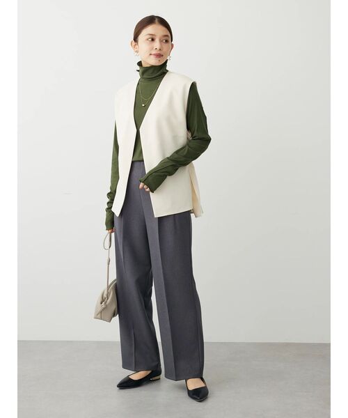 Green　Parks（グリーンパークス）の「B.ウエストベルトベスト（ベスト・レディース・グレー/ホワイト系その他2・FREE）」の11枚目の写真