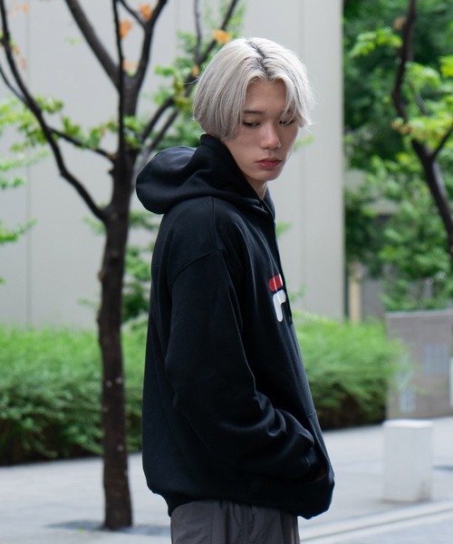 セール】【FILA/フィラ】デカロゴプリント 裏起毛フーディー