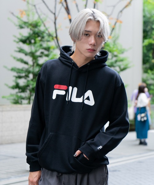 セール】【FILA/フィラ】デカロゴプリント 裏起毛フーディー