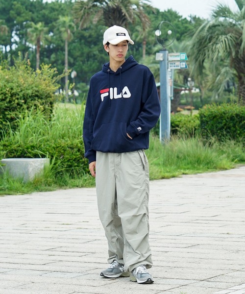 セール】【FILA/フィラ】デカロゴプリント 裏起毛フーディー