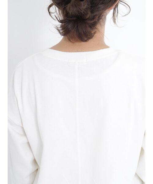 Samansa Mos2(サマンサ モスモス)の「柄アソートロングTシャツ(Tシャツ/カットソー・レディース・カーキ/ネイビー/ブルー/オフホワイト・F)」の14枚目の写真