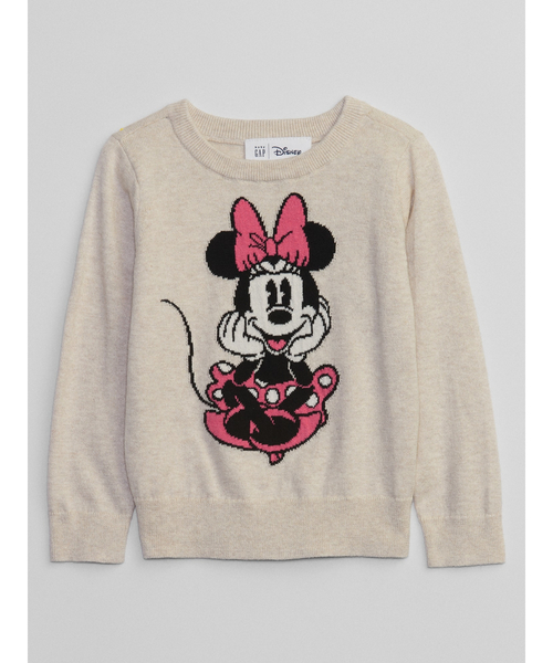 GAP(ギャップ)の「babyGap ディズニー ミニーマウス インターシャ セーター(ニット/セーター・キッズ・ナチュラル・5 YRS/4 YRS/18-24M/2 YRS/3 YRS/12-18M)」の1枚目の写真