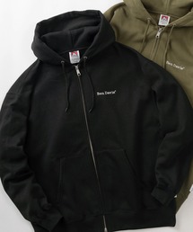 【BEN DAVIS/ベンデイビス】ブランドネーム ワンポイント刺繍デザイン ヘビーウェイト スウェット ダブルジップパーカー/ HEAVY SWEAT ZIP HOODIE