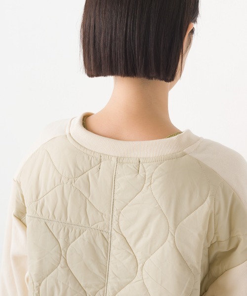 OMNES（オムネス）の「裏起毛バックキルトプルオーバー長袖（Tシャツ/カットソー・レディース・アイボリー/カーキ/チャコールグレー・FREE）」の7枚目の写真