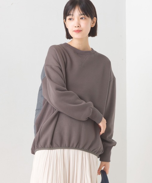 OMNES（オムネス）の「裏起毛バックキルトプルオーバー長袖（Tシャツ/カットソー・レディース・アイボリー/カーキ/チャコールグレー・FREE）」の18枚目の写真