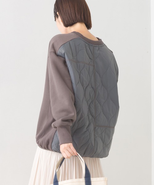 OMNES（オムネス）の「裏起毛バックキルトプルオーバー長袖（Tシャツ/カットソー・レディース・アイボリー/カーキ/チャコールグレー・FREE）」の20枚目の写真