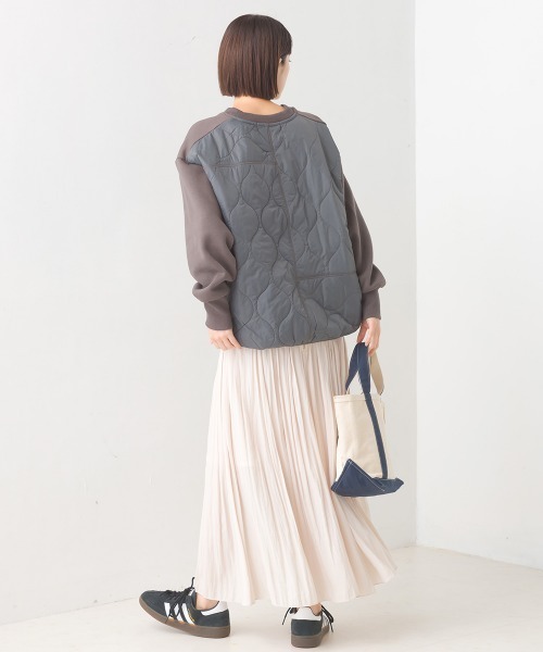 OMNES（オムネス）の「裏起毛バックキルトプルオーバー長袖（Tシャツ/カットソー・レディース・アイボリー/カーキ/チャコールグレー・FREE）」の21枚目の写真