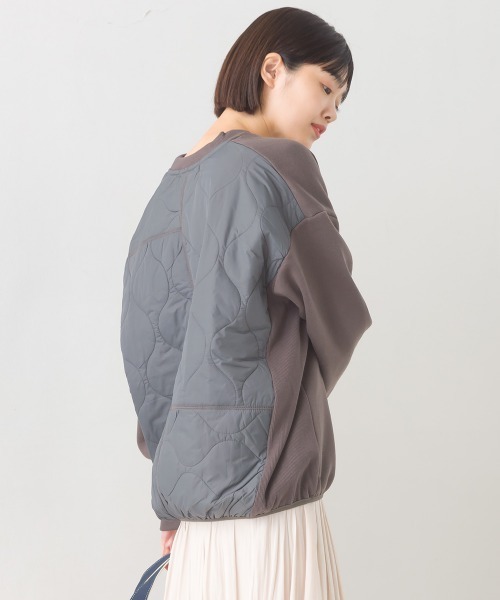 OMNES（オムネス）の「裏起毛バックキルトプルオーバー長袖（Tシャツ/カットソー・レディース・アイボリー/カーキ/チャコールグレー・FREE）」の22枚目の写真