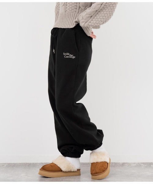 ANAP（アナップ）の「英字刺繍フリースジョガーパンツ【別売りSETUP】（スウェットパンツ・レディース・ブラック/カーキ・FREE）」の21枚目の写真