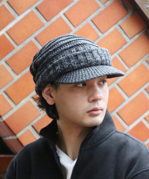 ８(eight)（エイト）の「カラーバイザーニット（ニットキャップ/ビーニー・メンズ・グレー×ホワイト/ブラック×グレー/ベージュ系その他・FREE）」の2枚目の写真
