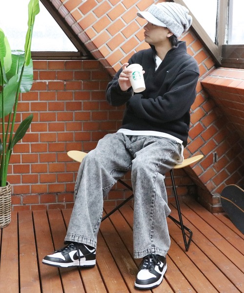 ８(eight)（エイト）の「カラーバイザーニット（ニットキャップ/ビーニー・メンズ・グレー×ホワイト/ブラック×グレー/ベージュ系その他・FREE）」の5枚目の写真