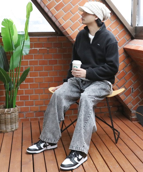 ８(eight)（エイト）の「カラーバイザーニット（ニットキャップ/ビーニー・メンズ・グレー×ホワイト/ブラック×グレー/ベージュ系その他・FREE）」の4枚目の写真