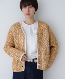 ◆フェザーミックスニットカーディガン