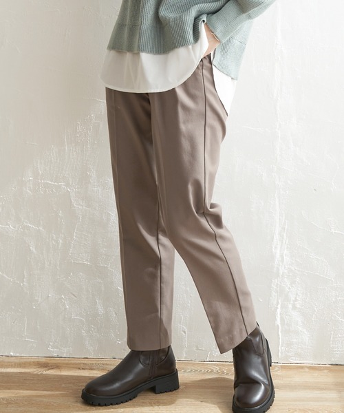 ikka(イッカ)の「あたたかBeasystretchパンツ(その他パンツ・レディース・ブラック/ブラウン/ベージュ・L/M/S)」の1枚目の写真