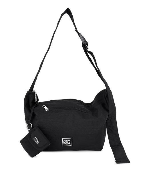GYDA(ジェイダ)の「【WEB限定商品】GYDA (ジェイダ) ラバーワッペンショルダーバッグ ワイヤレスイヤフォンケース付き GY-B171(ショルダーバッグ・レディース・ブラック・FREE)」の2枚目の写真