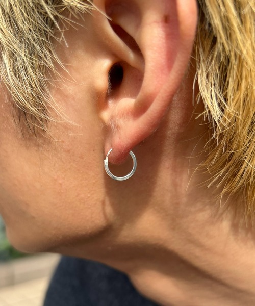 SETUP7(セットアップセブン)の「【SETUP7】カッティングフープピアス Sサイズ シルバー925 SSS(ピアス(片耳用)・メンズ・シルバー・FREE)」の3枚目の写真