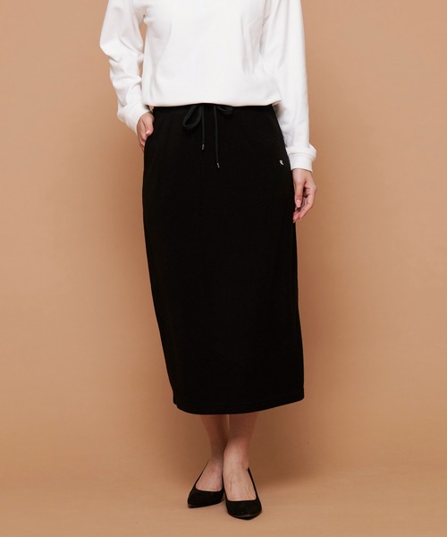 Arnold Palmer(アーノルドパーマー)の「ライト ジャージ メルトン タイトスカート(スカート・レディース・ライトベージュ/ブラック・M/S/L)」の2枚目の写真