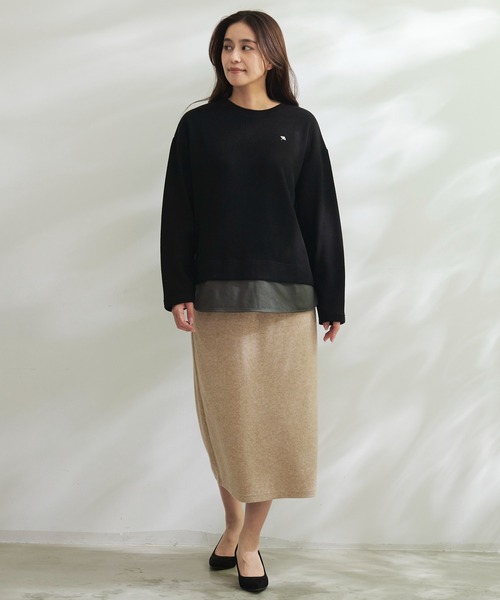 Arnold Palmer(アーノルドパーマー)の「ライト ジャージ メルトン タイトスカート(スカート・レディース・ライトベージュ/ブラック・M/S/L)」の15枚目の写真