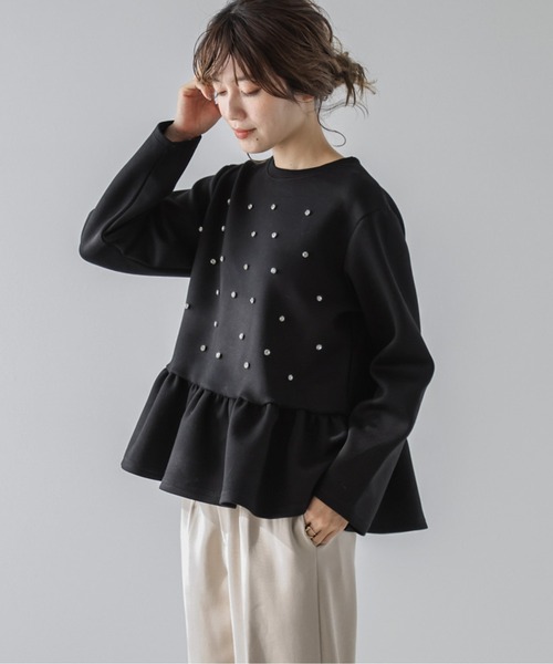 AMELY(エミリー)の「ビジューペプラムプルオーバー(その他トップス・レディース・ブラック/ホワイト/グレー・フリー)」の22枚目の写真