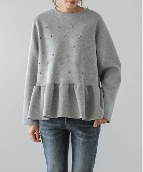 AMELY(エミリー)の「ビジューペプラムプルオーバー(その他トップス・レディース・ブラック/ホワイト/グレー・フリー)」の15枚目の写真