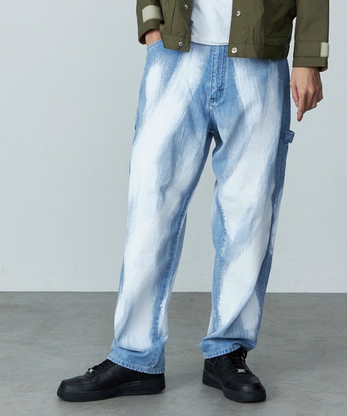 Lee(リー)の「Wrangler/ラングラー【WRAPID TRANSIT/ラピッドトランジット】新色追加/ワイドペインターデニムパンツ カラーデニムパンツ【ユニセックス】(デニムパンツ・メンズ・パープル/ピンク/ブルーグリーン/ライトインディゴブルー/オレンジ・X-LARGE/MEDIUM/LARGE/X-SMALL/SMALL)」の2枚目の写真