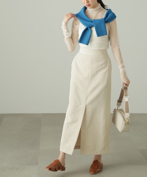 FREE'S MART（フリーズマート）の「◇シースルーハイネックカットソー（Tシャツ/カットソー・レディース・ホワイト/ブラック/ピンク・FREE）」の9枚目の写真