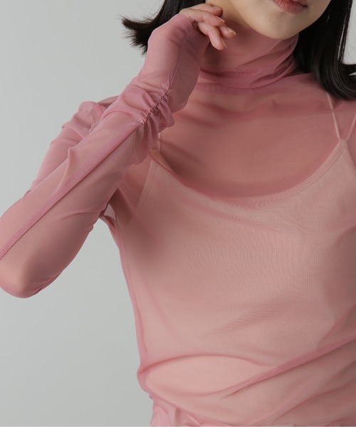 FREE'S MART（フリーズマート）の「◇シースルーハイネックカットソー（Tシャツ/カットソー・レディース・ホワイト/ブラック/ピンク・FREE）」の17枚目の写真