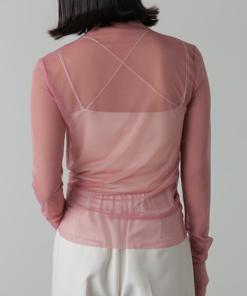 FREE'S MART（フリーズマート）の「◇シースルーハイネックカットソー（Tシャツ/カットソー・レディース・ホワイト/ブラック/ピンク・FREE）」の20枚目の写真