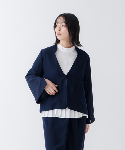 whyto. ホワイト　スリット スリーブ ジャケット＆ワンピース whyto ホワイト スリット スリーブ ジャケット “SLIT SLEEVE