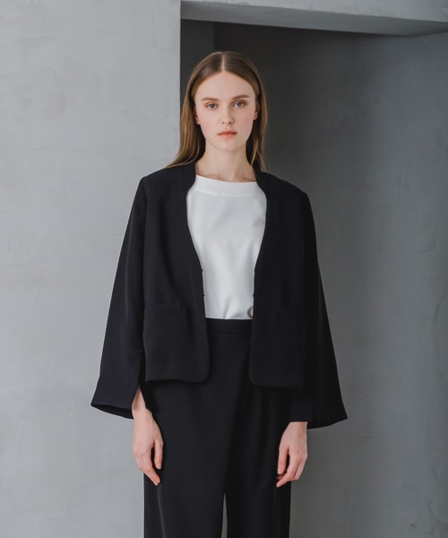 whyto. ホワイト　スリット スリーブ ジャケット＆ワンピース whyto ホワイト スリット スリーブ ジャケット “SLIT SLEEVE
