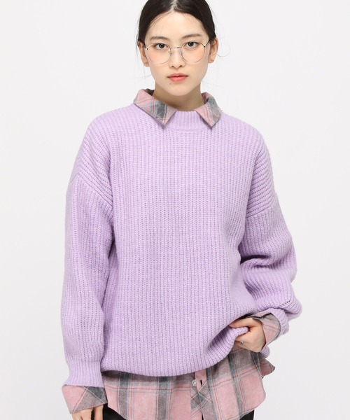 3.3 Field Trip (3.3フィールドトリップ)の「3.3 Field Trip/ネックBIGニット 2983559(ニット/セーター・レディース・グレー/ラベンダー/ホワイト・FREE)」の3枚目の写真