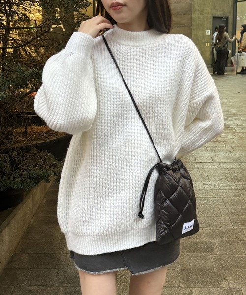 3.3 Field Trip (3.3フィールドトリップ)の「3.3 Field Trip/ネックBIGニット 2983559(ニット/セーター・レディース・グレー/ラベンダー/ホワイト・FREE)」の11枚目の写真