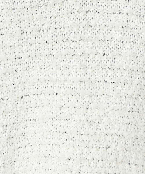 COMME CA ISM（コムサイズム）の「リボンヤーン　ツイード調　ニットベスト（ベスト・レディース・アイボリー/ネイビー・FREE）」の4枚目の写真