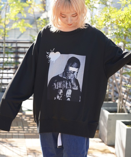 GALLIS ADDICTION(ガリスアディクション)の「GA PHOTO&刺繍CREW(スウェット・メンズ・ブラック系2/グレー/ブラック/ライトグレー・M/L)」の3枚目の写真