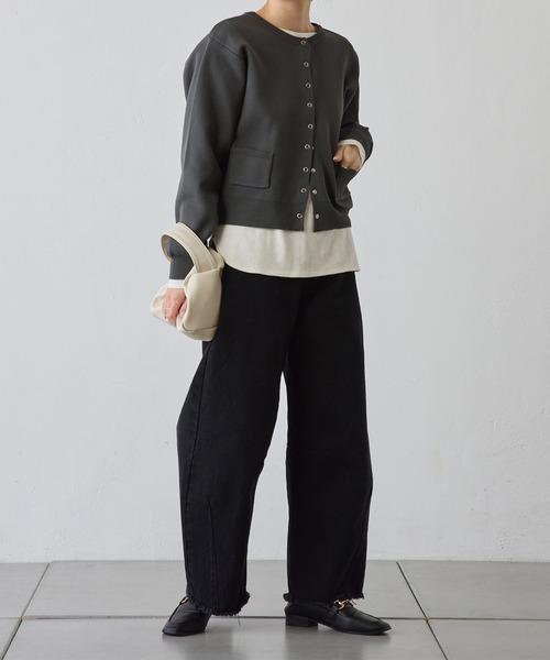 PUAL CE CIN(ピュアルセシン)の「スポンディッシュクルーネックカーディガン(カーディガン/ボレロ・レディース・グリーン/ピンク/オフホワイト/グレー・FREE)」の22枚目の写真