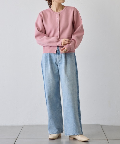 PUAL CE CIN(ピュアルセシン)の「スポンディッシュクルーネックカーディガン(カーディガン/ボレロ・レディース・グリーン/ピンク/オフホワイト/グレー・FREE)」の11枚目の写真