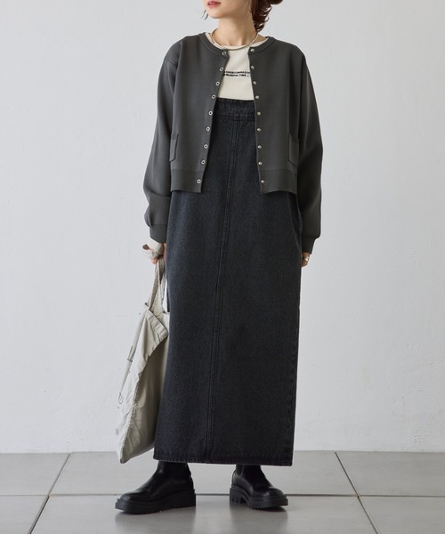 PUAL CE CIN(ピュアルセシン)の「スポンディッシュクルーネックカーディガン(カーディガン/ボレロ・レディース・グリーン/ピンク/オフホワイト/グレー・FREE)」の20枚目の写真