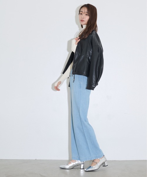 セール】ソフトタッチエアリーワイドデニム（デニムパンツ）｜MOCOA'S