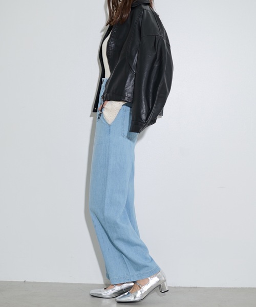 セール】ソフトタッチエアリーワイドデニム（デニムパンツ）｜MOCOA'S